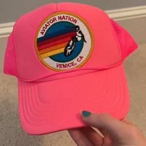 Aviator Nation Neon Pink Trucker Hat